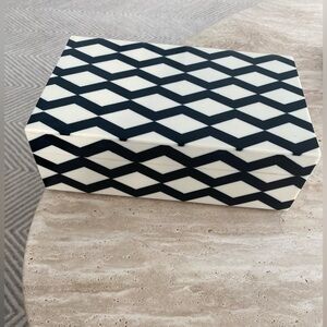 Black and White Geometric Patterned Box